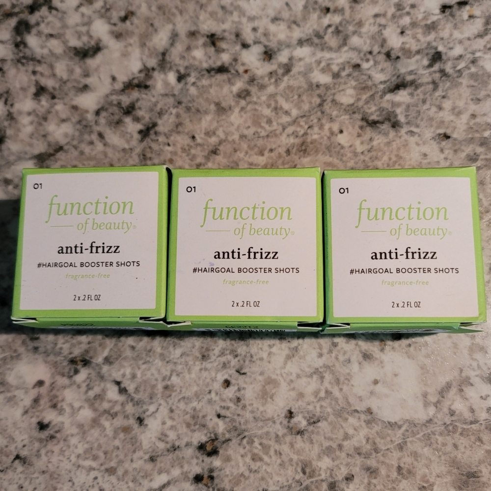 Bundle of 3 Function of Beauty anti- frizz booster shots
